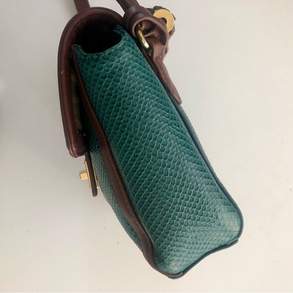 Isaac Mizrahi Teal Textured Genuine Leather Crossbody, NWOT - Picture 7 of 14